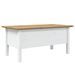 Table basse BODO blanc et marron 100x55x45cm bois de pin massif - Photo n°6