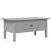 Table basse BODO gris 100x55x45 cm bois de pin massif - Photo n°1