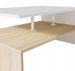 Table basse bois chêne clair et blanc Chickie L 90 x H 42 x P 59 cm - Photo n°5