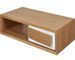 Table basse bois chêne clair et laqué blanc Yaga L 120 cm - Photo n°2