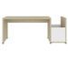 Table basse bois chêne sonoma et blanc Tessia 90 cm - Photo n°2