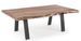 Table basse bois d'acacia et pieds acier gris Denia 115 cm - Photo n°1