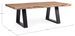 Table basse bois d'acacia et pieds acier noir Amaly 115 cm - Photo n°3