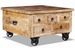 Table basse bois de manguier avec rangement Induka 70 cm - Photo n°1