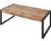Table basse bois de manguier et acier noir Bela 120 cm - Photo n°2