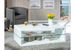 Table basse bois laqué blanc et verre Xona 120 cm - Photo n°3
