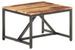 Table basse bois massif clair et pieds métal noir Antem 60 cm - Photo n°1