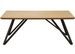 Table basse bois massif clair et pieds métal noir Moritz 120 cm - Photo n°1