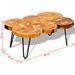 Table basse bois massif finitione 6 troncs Will - Photo n°5