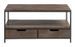 Table basse bois massif foncé et métal noir Uchia L 120 cm - Photo n°3