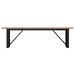 Table basse cadre en O 160x40x45,5 cm bois de pin massif fonte - Photo n°4