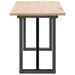 Table basse cadre en O 160x40x45 cm bois de pin massif et fonte - Photo n°5