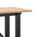 Table basse cadre en O 160x40x45 cm bois de pin massif et fonte - Photo n°7