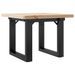 Table basse cadre en O 40x40x35,5cm bois de pin massif et fonte - Photo n°2