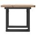 Table basse cadre en O 40x40x35,5cm bois de pin massif et fonte - Photo n°5