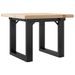 Table basse cadre en O 40x40x35,5cm bois de pin massif et fonte - Photo n°6