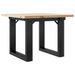 Table basse cadre en O 40x40x35 cm bois de pin massif et fonte - Photo n°2