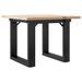 Table basse cadre en O 40x40x35 cm bois de pin massif et fonte - Photo n°6