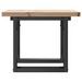 Table basse cadre en O 50x50x35,5cm bois de pin massif et fonte - Photo n°5