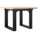 Table basse cadre en O 50x50x35 cm bois de pin massif et fonte - Photo n°6