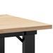 Table basse cadre en O 50x50x35 cm bois de pin massif et fonte - Photo n°7