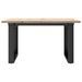 Table basse cadre en O 70x70x40 cm bois de pin massif et fonte - Photo n°4