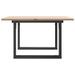 Table basse cadre en O 70x70x40 cm bois de pin massif et fonte - Photo n°5