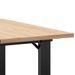 Table basse cadre en O 70x70x40 cm bois de pin massif et fonte - Photo n°7