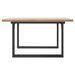 Table basse cadre en O 90x90x45,5cm bois de pin massif et fonte - Photo n°5