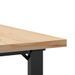 Table basse cadre en O 90x90x45,5cm bois de pin massif et fonte - Photo n°7