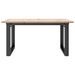 Table basse cadre en O 90x90x45 cm bois de pin massif et fonte - Photo n°4