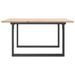 Table basse cadre en O 90x90x45 cm bois de pin massif et fonte - Photo n°5