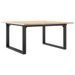 Table basse cadre en O 90x90x45 cm bois de pin massif et fonte - Photo n°6