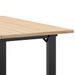 Table basse cadre en O 90x90x45 cm bois de pin massif et fonte - Photo n°7