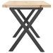 Table basse cadre en X 100x50x45,5 cm bois de pin massif fonte - Photo n°5