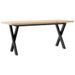 Table basse cadre en X 110x40x45,5 cm bois de pin massif fonte - Photo n°2