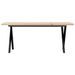 Table basse cadre en X 110x40x45,5 cm bois de pin massif fonte - Photo n°4