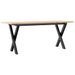 Table basse cadre en X 110x40x45 cm bois de pin massif et fonte - Photo n°2