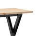 Table basse cadre en X 110x40x45 cm bois de pin massif et fonte - Photo n°7