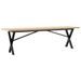 Table basse cadre en X 160x40x45,5 cm bois de pin massif fonte - Photo n°6