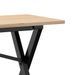 Table basse cadre en X 160x40x45 cm bois de pin massif et fonte - Photo n°7