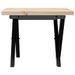 Table basse cadre en X 40x40x35,5cm bois de pin massif et fonte - Photo n°4