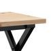 Table basse cadre en X 40x40x35,5cm bois de pin massif et fonte - Photo n°7