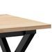 Table basse cadre en X 40x40x35 cm bois de pin massif et fonte - Photo n°7