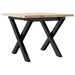 Table basse cadre en X 50x50x35 cm bois de pin massif et fonte - Photo n°2