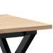 Table basse cadre en X 50x50x35 cm bois de pin massif et fonte - Photo n°7