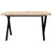 Table basse cadre en X 60x60x40,5cm bois de pin massif et fonte - Photo n°4