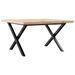 Table basse cadre en X 60x60x40,5cm bois de pin massif et fonte - Photo n°6