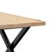 Table basse cadre en X 60x60x40,5cm bois de pin massif et fonte - Photo n°7