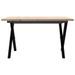 Table basse cadre en X 60x60x40 cm bois de pin massif et fonte - Photo n°4